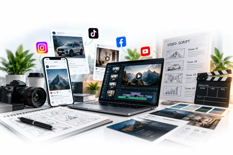 أدوات صناعة المحتوى من تصوير ومونتاج ونشر على المنصات