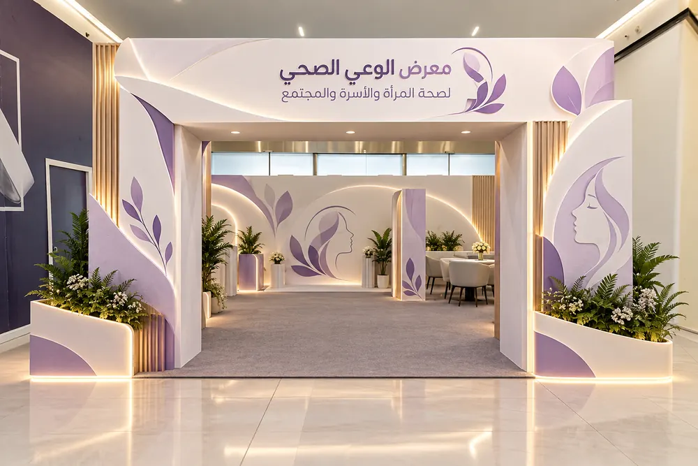 مدخل معرض الوعي الصحي لصحة المرأة والأسرة والمجتمع